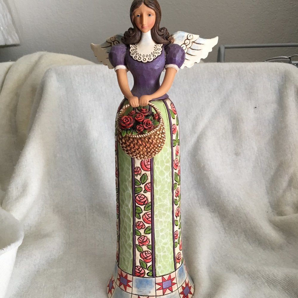 Jim Shore Heartwood 4007668 BASKET OF BEAUTIES